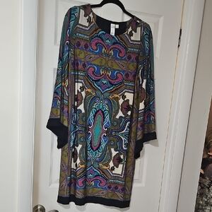 Emma & Michele Vibrant Long Sleeve Dress